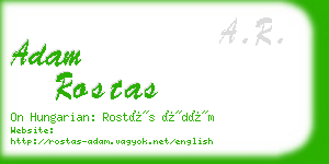 adam rostas business card